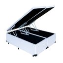 Ver imagem 2 de Cama Box Baú Bipartido King 193x203x040 Premium Corino Branco