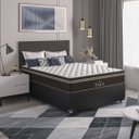 Ver imagem 6 de Cama Box Viúva + Colchão Paris Molas Ensacadas Pocket - 61x128x188cm - e-Shop Casa - Couro