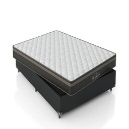 Cama Box Viúva + Colchão Paris Molas Ensacadas Pocket - 61x128x188cm - e-Shop Casa - Couro - 5