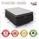 Ver imagem 2 de Cama Box Viúva + Colchão Paris Molas Ensacadas Pocket - 61x128x188cm - e-Shop Casa - Couro