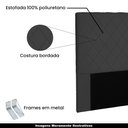 Ver imagem 3 de Cabeceira Decorativa Queen Size 90CM Givenchy Suede Preto - Gran Belo