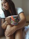 Ver imagem 4 de Caneca ECF Abastrato Inca Branca Porcelana 325ml