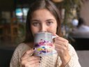 Ver imagem 2 de Caneca ECF Borboletas e Flores Branca Porcelana 325ml