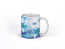 Ver imagem 1 de Caneca ECF Flores Azuis Branca Porcelana 325ml