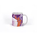 Ver imagem 1 de Caneca ECF Flores Roxas Branca Porcelana 325ml