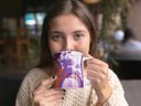 Ver imagem 4 de Caneca ECF Flores Roxas Branca Porcelana 325ml
