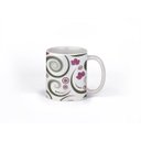 Ver imagem 1 de Caneca ECF Folhas Espirais Branca Porcelana 325ml