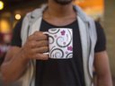 Ver imagem 4 de Caneca ECF Folhas Espirais Branca Porcelana 325ml