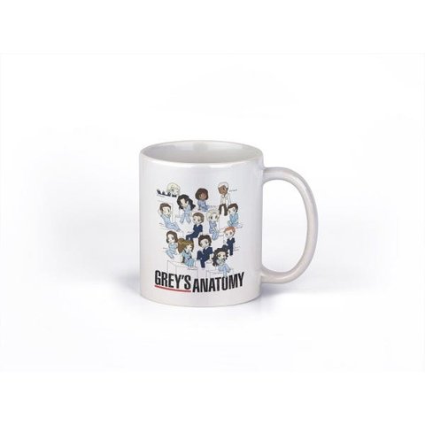 Caneca ECF Grey's Anatomy Branca Porcelana 325ml