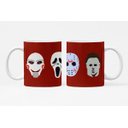 Ver imagem 1 de Caneca ECF Máscaras de Terror Branca Porcelana 325ml