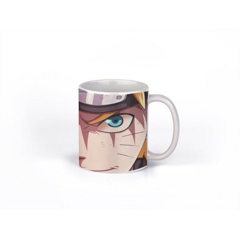 Caneca ECF Naruto Raposa de Nove Caudas Branca Porcelana 325ml