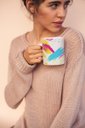 Ver imagem 2 de Caneca ECF Pinceladas de Tinta Branca Porcelana 325ml