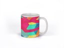Ver imagem 1 de Caneca ECF Polígonos Coloridos Branca Porcelana 325ml