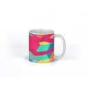 Ver imagem 1 de Caneca ECF Polígonos Coloridos Branca Porcelana 325ml