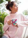 Ver imagem 2 de Caneca ECF Polígonos Coloridos Branca Porcelana 325ml