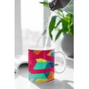 Ver imagem 3 de Caneca ECF Polígonos Coloridos Branca Porcelana 325ml