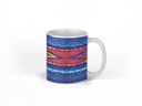 Ver imagem 1 de Caneca ECF Tapete Azul Branca Porcelana 325ml