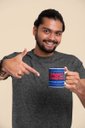 Ver imagem 2 de Caneca ECF Tapete Azul Branca Porcelana 325ml
