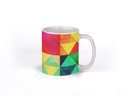 Ver imagem 1 de Caneca ECF Triângulos Coloridos Branca Porcelana 325ml