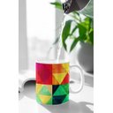 Ver imagem 4 de Caneca ECF Triângulos Coloridos Branca Porcelana 325ml