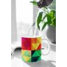 Caneca ECF Triângulos Coloridos Branca Porcelana 325ml - 4