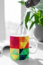 Ver imagem 4 de Caneca ECF Triângulos Coloridos Branca Porcelana 325ml