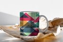 Ver imagem 3 de Caneca ECF Triângulos Equiláteros Branca Porcelana 325ml