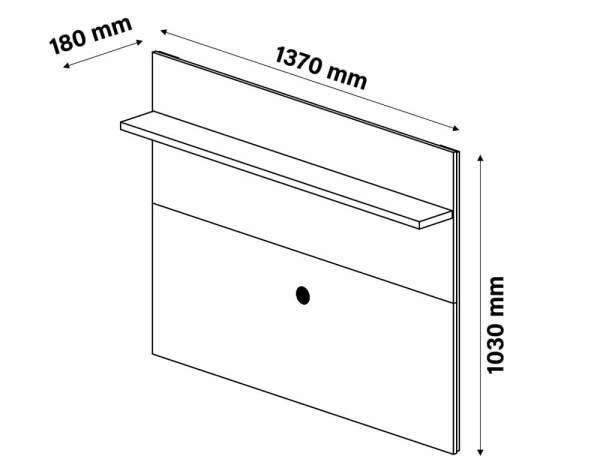 Rack com Painel Topázio Preto - Patrimar Móveis - 6