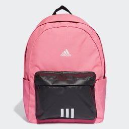 Mochila Adidas Classic Badge Of Sport 3-stripes - Rosa+preto - 1