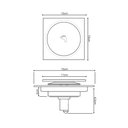 Ver imagem 3 de Ralo Click Mágico Inteligente Quadrado 15x15 Cromado Banheiro Lavabo Irc01