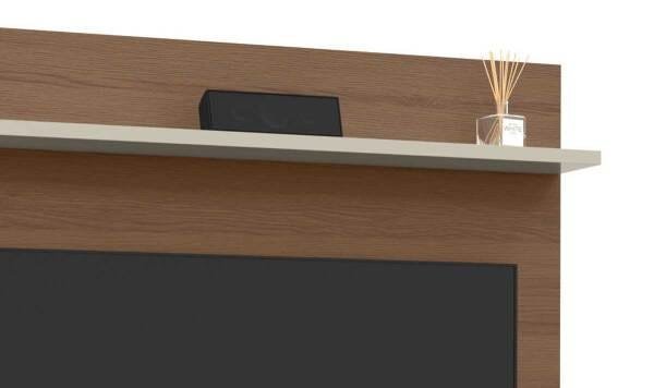 Painel para Tv Trend Canelato com Off White - Patrimar Móveis - 3