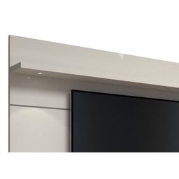 Rack com Painel Arizona 220cm 1T Off White - Móveisaqui - 6