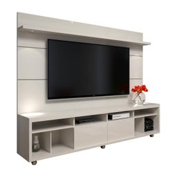 Rack com Painel Arizona 220cm 1T Off White - Móveisaqui - 1