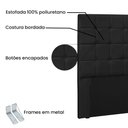 Ver imagem 3 de Cabeceira Verona Para Cama Box King 195 cm Corino Preto - D’Rossi