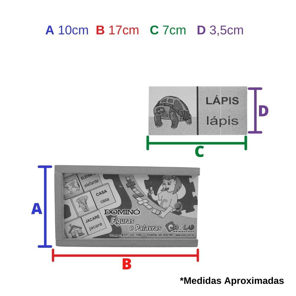 Jogo Pedagógico Dominó Educativo Figuras E Letras 3 Anos
