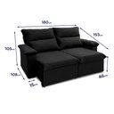Ver imagem 5 de Sofá Retrátil Reclinável Paris 180cm Suede Velut com Molas no Assento - King House
