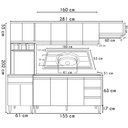 Ver imagem 4 de Cozinha Modulada 4 Peças Balcão com Pia 160cm Andréia Amêndoa/preto - Ajl Móveis