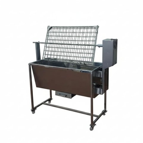 Churrasqueira para Rolete Costeleira Inox Cap 15 Kg Tornocenter