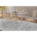 Ver imagem 1 de Mesa Cozinha Reno 150 + 6 Cad Florença Cromado Kappesberg