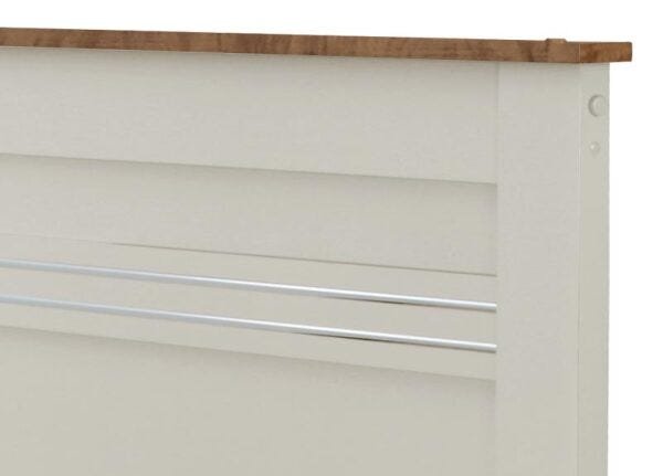 Cama de Solteiro Dallas II Off White com Madeira - Tebarrot Móveis - 4