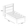 Cama de Solteiro Dallas II Off White com Madeira - Tebarrot Móveis - 6