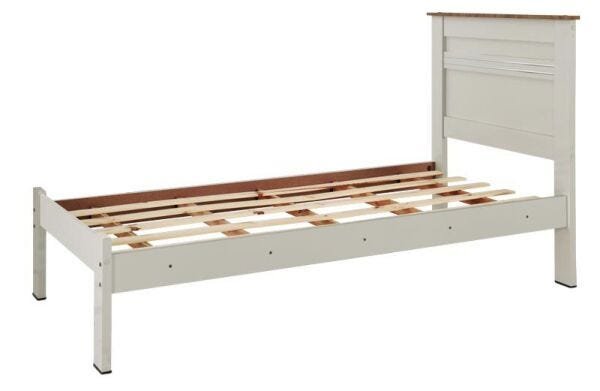 Cama de Solteiro Dallas II Off White com Madeira - Tebarrot Móveis - 3