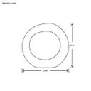 Ver imagem 2 de Escultura de Mesa Enfeite Decorativo de Cerâmica Anel Grande Cinza Fosco