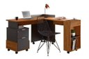 Ver imagem 1 de Mesa em L para Escritório Alessa Amêndoa com Chumbo