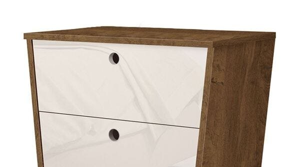 Mesa de Cabeceira Dream Naturale com Off White - Edn Móveis - 3