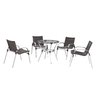 Conjunto Mesa com 4 Cadeiras Fibra Sintética Alumínio Área Externa Jardim Varanda - 1