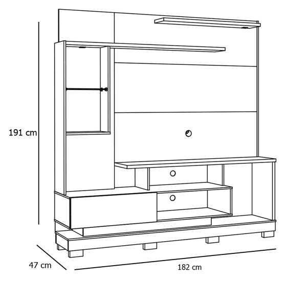 Home Theater Oregon Plus Ipê - Mirarack - 7