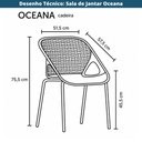 Ver imagem 3 de Cadeira Empilhável Área Externa Oceana Rivatti Polipropileno (PU) Verde Eucalipto Base Aço Verde