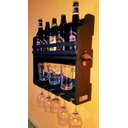 Ver imagem 3 de Barzinho Adega Parede cervejas Madeira preto Rústico com abridor