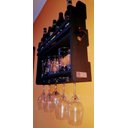 Ver imagem 5 de Barzinho Adega Parede cervejas Madeira preto Rústico com abridor